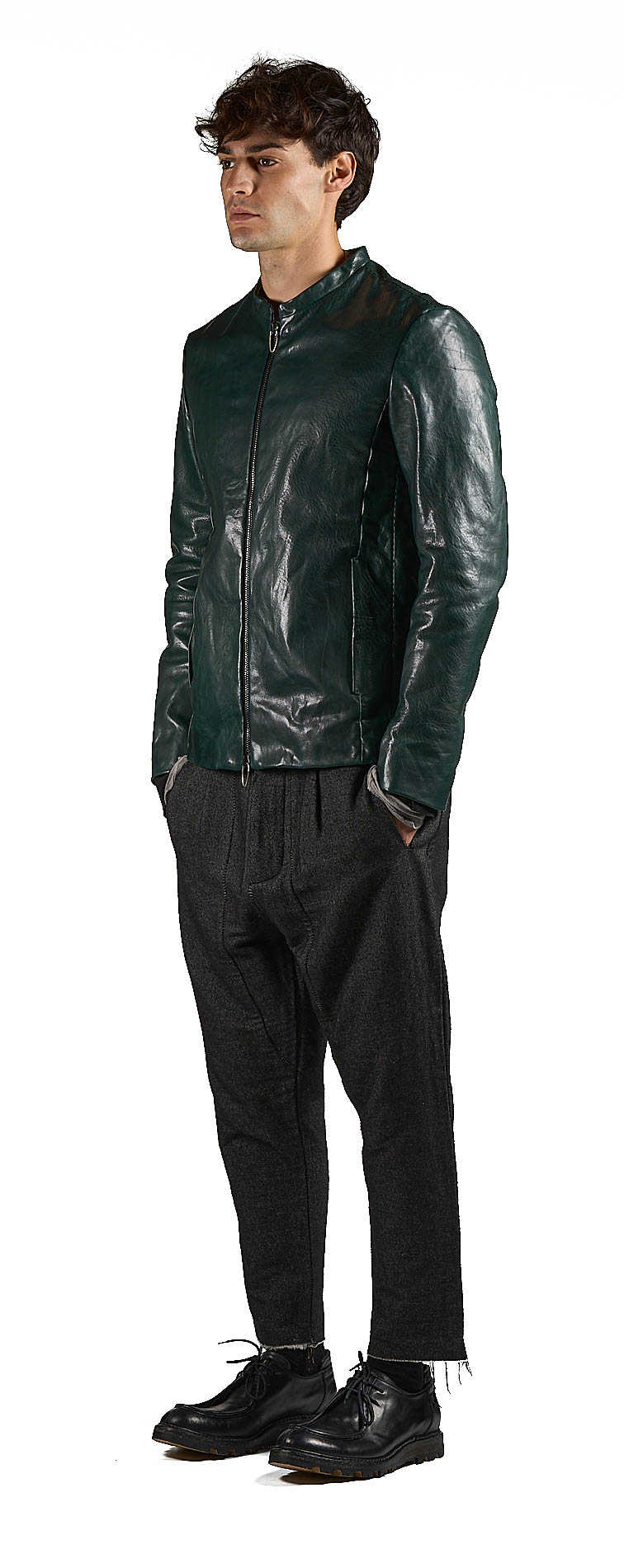 DANIELE BASTA LEATHER AND SILVER JACKET